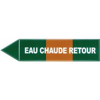  Etiquette "eau chaude retour" 