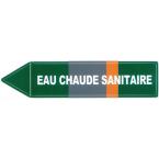 Etiquette "eau chaude sanitair 
