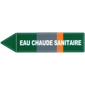  Etiquette "eau chaude sanitair 