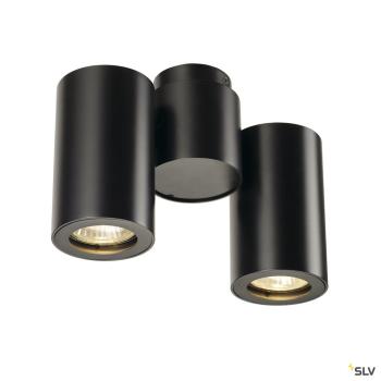  ENOLA B SPOT 2 noir GU10 2x50W 