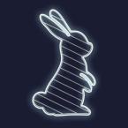  GERMAIN-Lapin H73xL43cm- NEON 