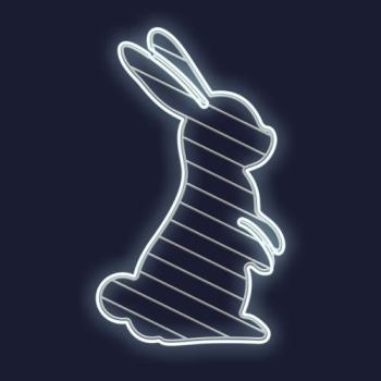  GERMAIN-Lapin H73xL43cm- NEON 