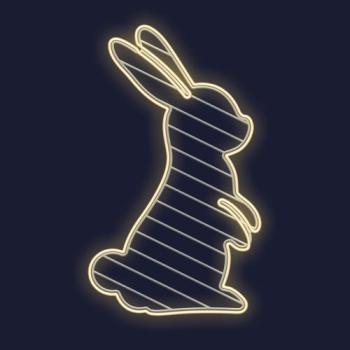  GERMAIN-Lapin H73xL43cm- NEON 