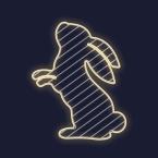  ACHILLE-Lapin H80xL64cm-NEON 