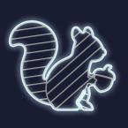  LEOPOLD-Ecureuil H65x77cm-NEON 