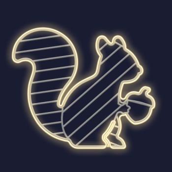  LEOPOLD-Ecureuil H65x77cm-NEON 