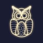  VICTOR-Hibou H85xL62cm-NEON 
