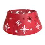  Cache pied sapin M�tal Rouge 