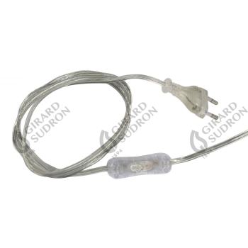  Cordon 2X0.75 L.1.50M Transp.A 