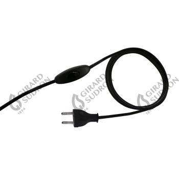  Cordon 2X0.75 L.2M Noir Av Int 