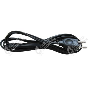  Cordon 2X0.75 L.1.50M Noir Ss 