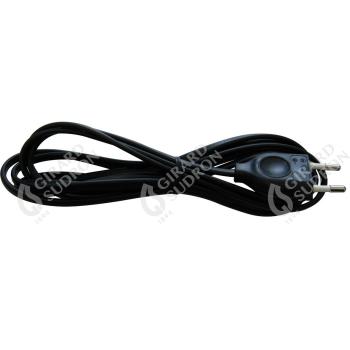  Cordon 2X0.75 L.2M Noir Ss Int 