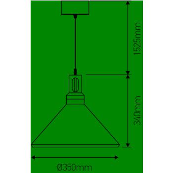  EL Suspension E27 Max.60W abat 