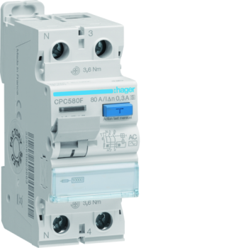  Inter. diff. 1P+N 80A 300mA AC 