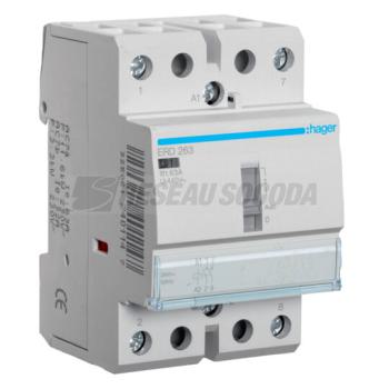  Contacteur cde manu 63A, 2F, 2 