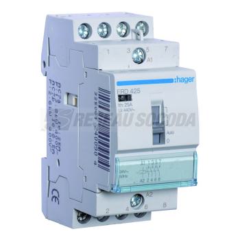  Contacteur cde manu 25A, 4F, 2 