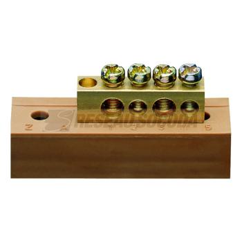  Borne en laiton, 2x10mm�/2x16m 