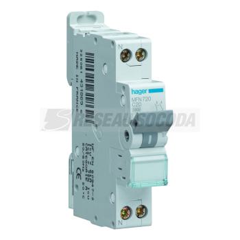  Disjoncteur 1P+N 3kA C-20A 1M 