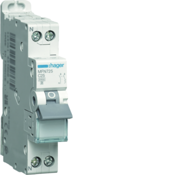  Disjoncteur 1P+N 3kA C-25A 1M 