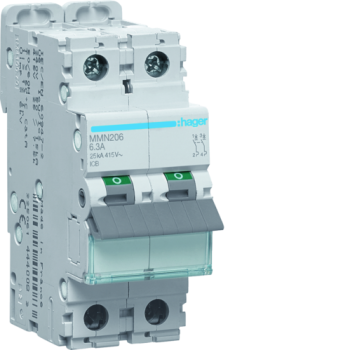  Disj. mag. 2P 25kA 6.3A 400V 
