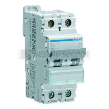  Disjoncteur 2P 6/10kA C-16A 2M 