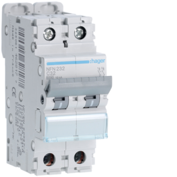  Disjoncteur 2P 6/10kA C-32A 2M 