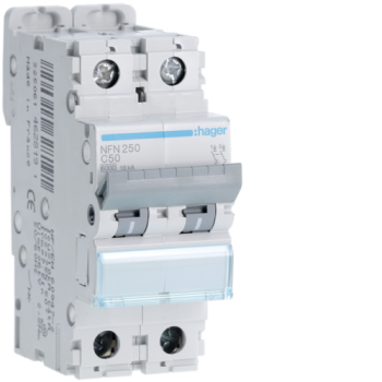  Disjoncteur 2P 6/10kA C-50A 2M 