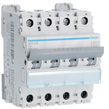  Disjoncteur 4P 6/10kA C-6A 4M 