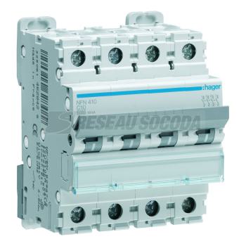  Disjoncteur 4P 6/10kA C-10A 4M 