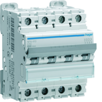 Disjoncteur 4P 6/10kA C-10A 4M 