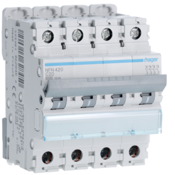  Disjoncteur 4P 6/10kA C-20A 4M 