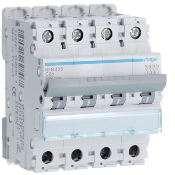  Disjoncteur 4P 6/10kA C-25A 4M 
