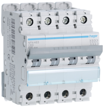  Disjoncteur 4P 6/10kA C-63A 4M 