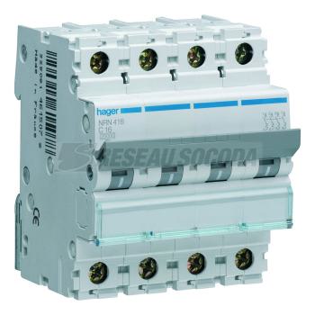  Disjoncteur 4P 25kA C-16A 4M 