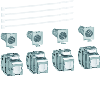  Jeu de 4 RJ45 cat.6 STP pour g 