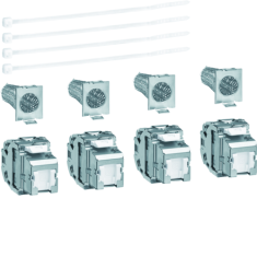  Jeu de 4 RJ45 cat.6a STP pour 