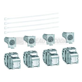  Jeu de 4 RJ45 cat.6a STP pour 