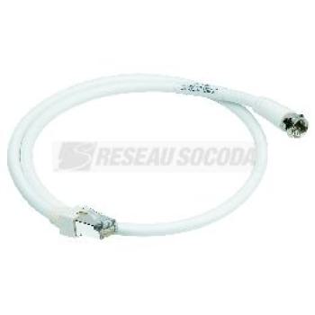  Cordon de br. TV RJ45/fiche "F 