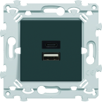  Chargeur Dble USB 3A type A+C 