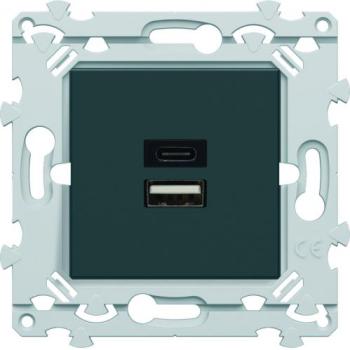  Chargeur Dble USB 3A type A+C 
