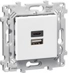  Chargeur Dble USB 3A type A+C 