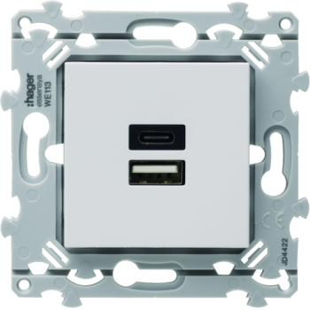  Chargeur Dble USB 3A type A+C 