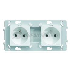  Prise double 2P+T SansVis Pure 