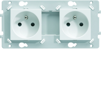  Prise double 2P+T SansVis Pure 
