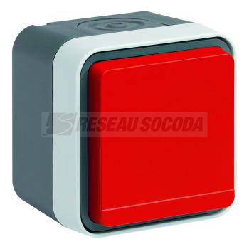  PC 2P+T couv. rouge saillie cu 