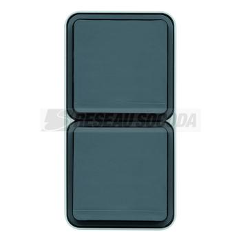  cubyko PC dble vert 2P+T gris 
