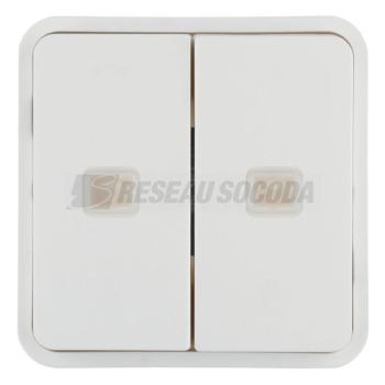  2 touches KNX � voyants cubyko 