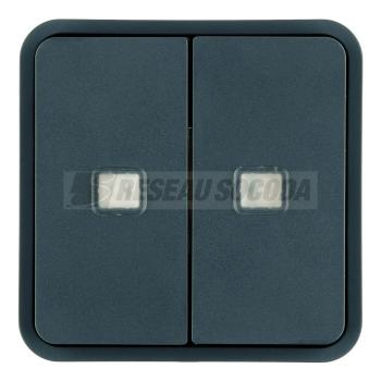  2 touches KNX � voyants cubyko 