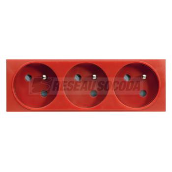  Systo Prise triple 2P+T Rouge 