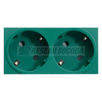  Systo Prise double Schuko Vert 